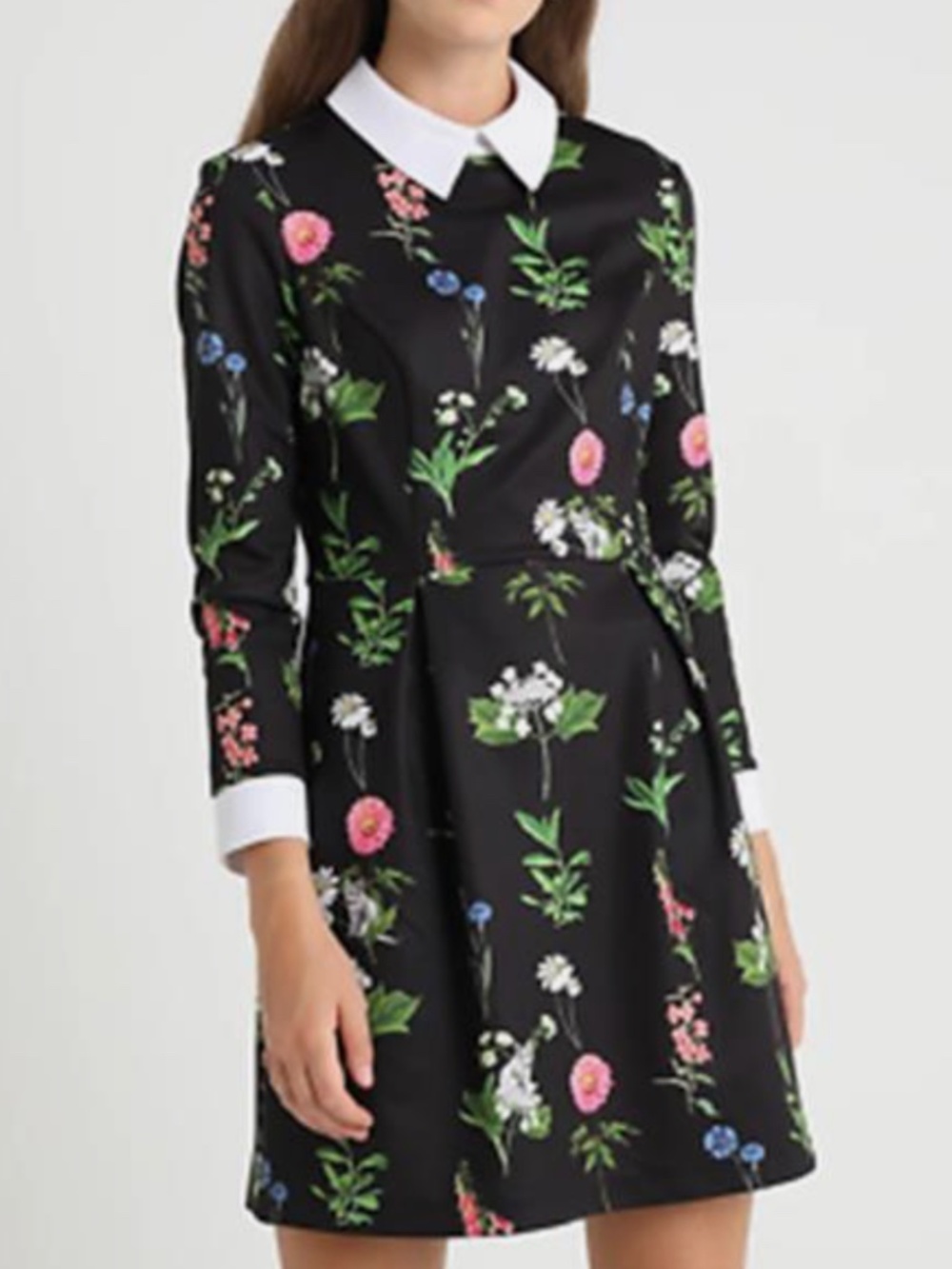 Ted Baker London Floral Collared Mini Dress – Size 5 (US 12-14)